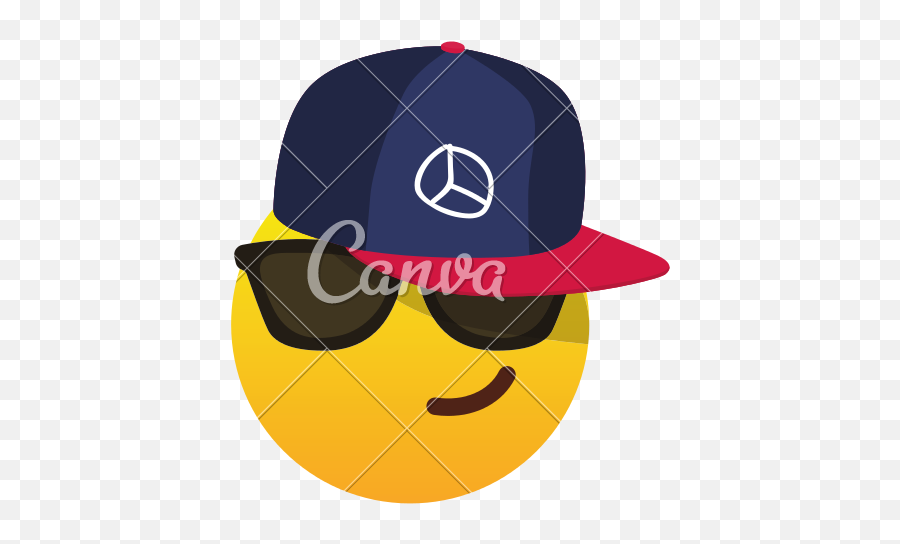 Cute Emoticon Wearing Cap - Baseball Cap Emoji Wearing A Hat,Cap Emoji