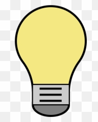 Lightbulb Vector Yellow Bulb - Clip Art Emoji