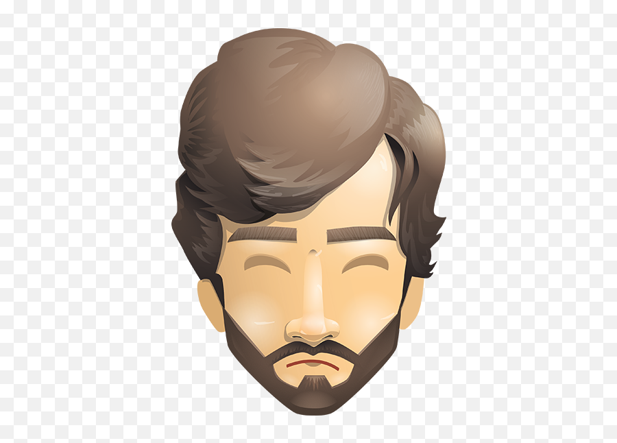 Beardmoji - Beard Man Cartoon Png Emoji,Bearded Emoji