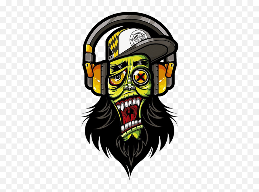 Music Music Is Life Music Skull Rockin - Monster Graffiti Png Emoji,Rockin Emoji