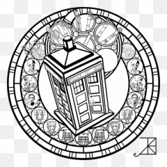 Printable Doctor Clipart Black And White Emoji,Tardis Emoji