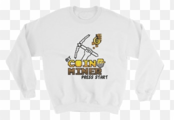Bitcoin Miner Design 3 Sweatshirt - White Crew Neck Withembroidery Emoji,Emoji Hoodies