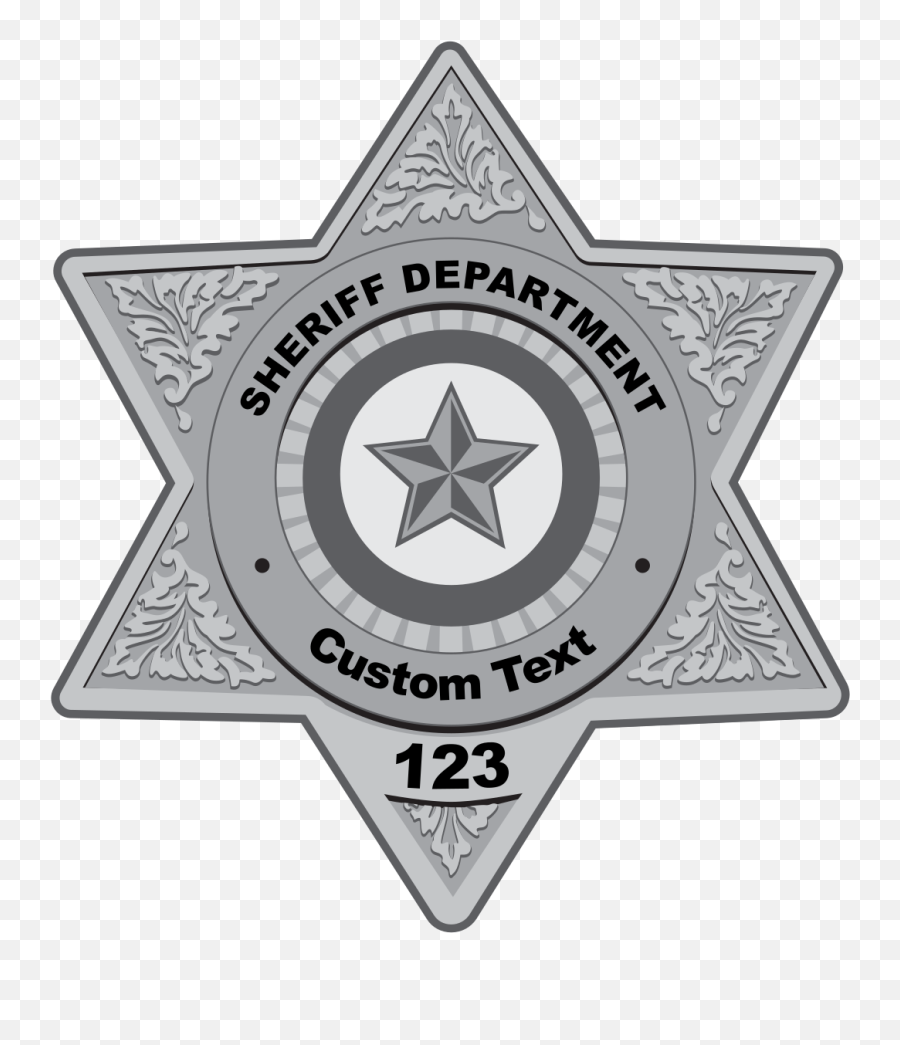 Custom Silver Sheriff Badge Sticker - Emblem Emoji,Sheriff Emoji