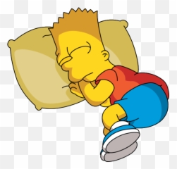 Bart Simpson Sleeping On Pillow PNG Official PSDs - Png Emoji