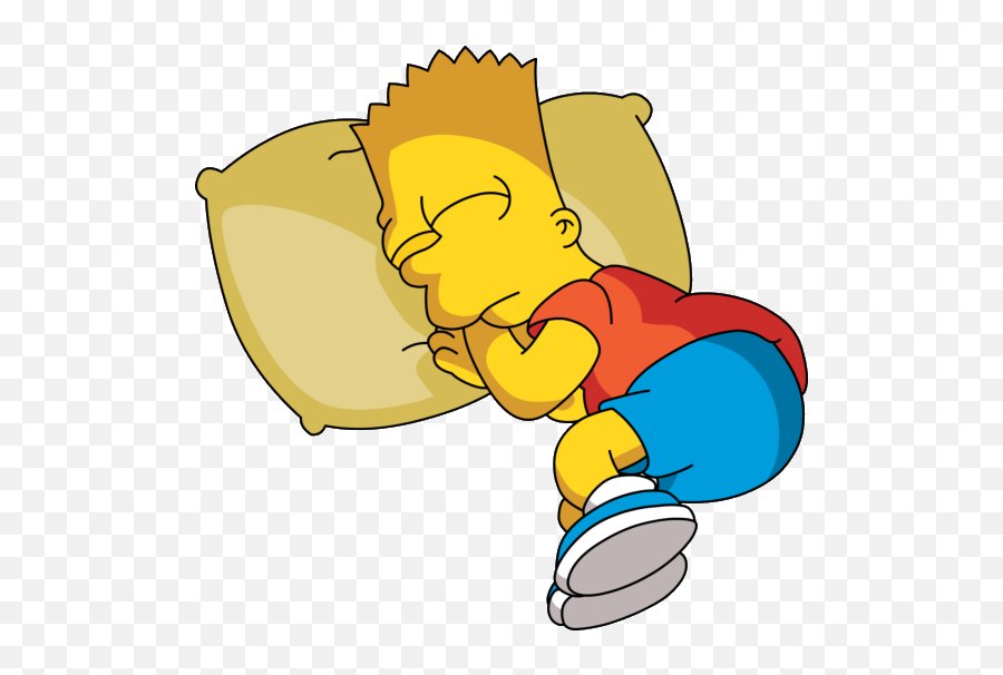 Bart Simpson Sleeping On Pillow Png Official Psds - Bart Simpson Sleeping Png Emoji,Sleeping Emoji Pillow