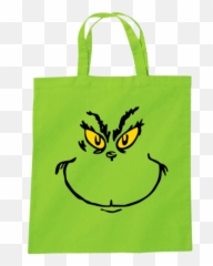The Grinch Inspired Tote Bag - Face Template Emoji
