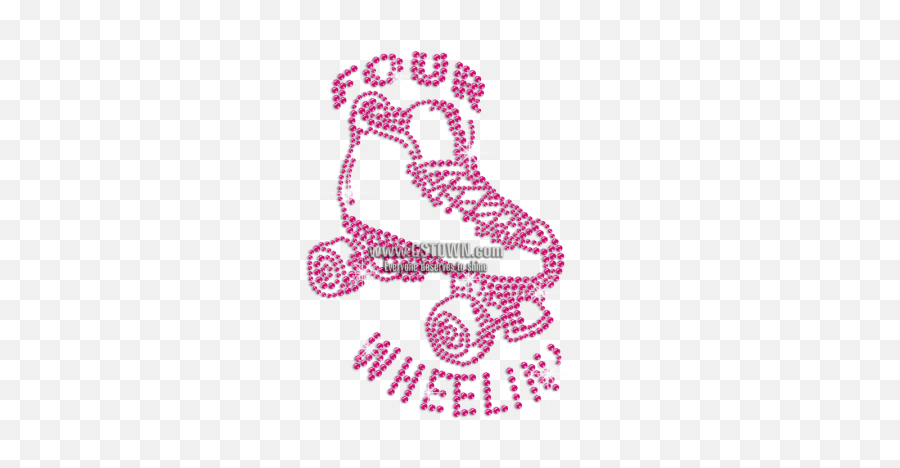 Rose Pink Roller Skate Iron - Rhinestone Roller Skate T Shirt Emoji,Roller Skate Emoji