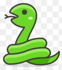 Snake Emoji Clipart - Cartoon Icon Transparent