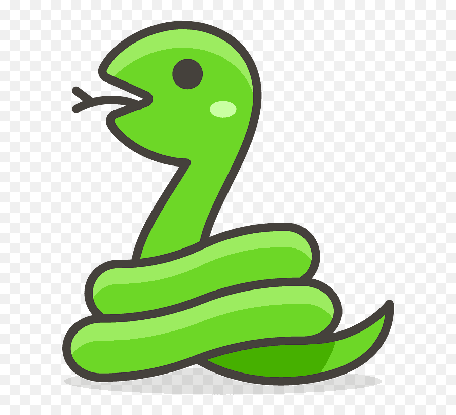 Snake Emoji Clipart - Snake Cartoon Icon Transparent,Snake Emoji