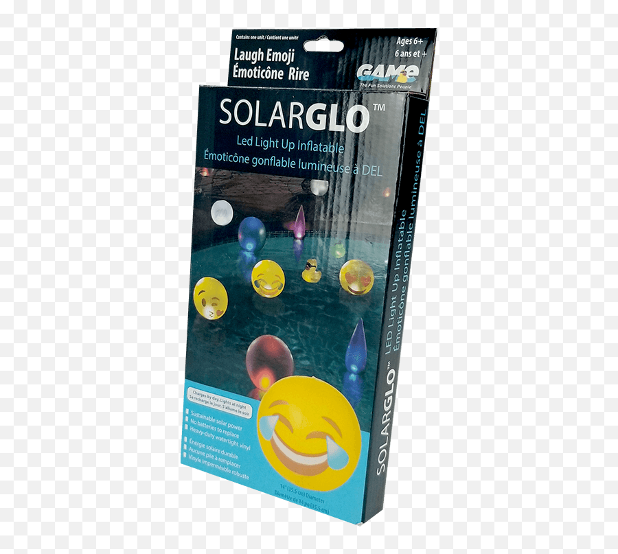 Solarglo Solar Light Floating Emoji Laughter Emoji Pool - Dot,Bath Emoji