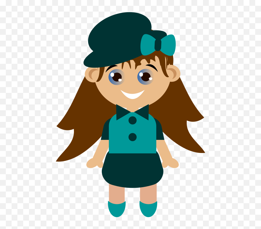 Little Girl Clipart Free Svg File - Fictional Character Emoji,Little Girl Emoji