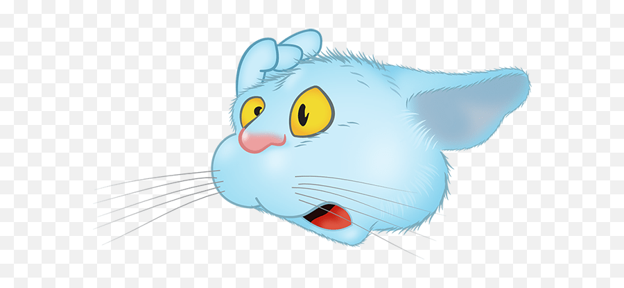 Blue Cat Emoji By Yann Le Roux - Happy,Cat Emoji App