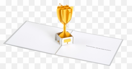 Gold Trophy Congratulations Pop Up Card - Trophy Emoji,Flip Desk Emoji