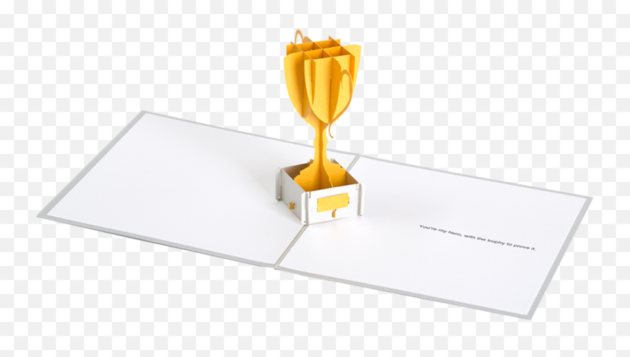 Gold Trophy Congratulations Pop Up Card - Trophy Emoji,Flip Desk Emoji