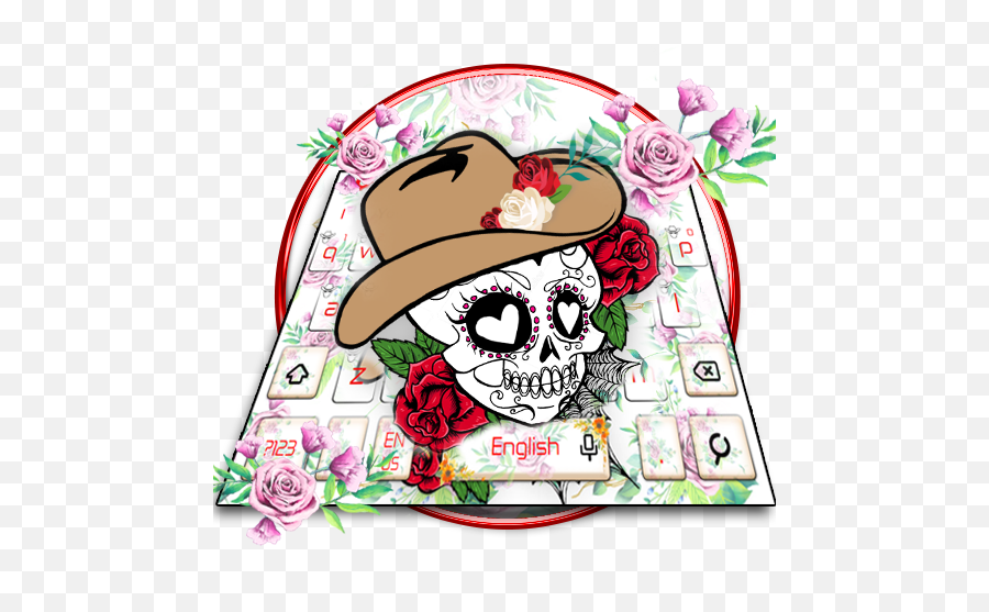 Mexican Sugar Skull Keyboard Themes - Clip Art Emoji,Sugar Skull Emoji