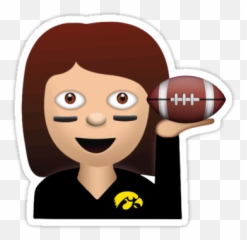 Quot Iowa Football Emoji Quot Stickers - Iowa Hawkeyes Emojis,Iowa Hawkeye Emoji