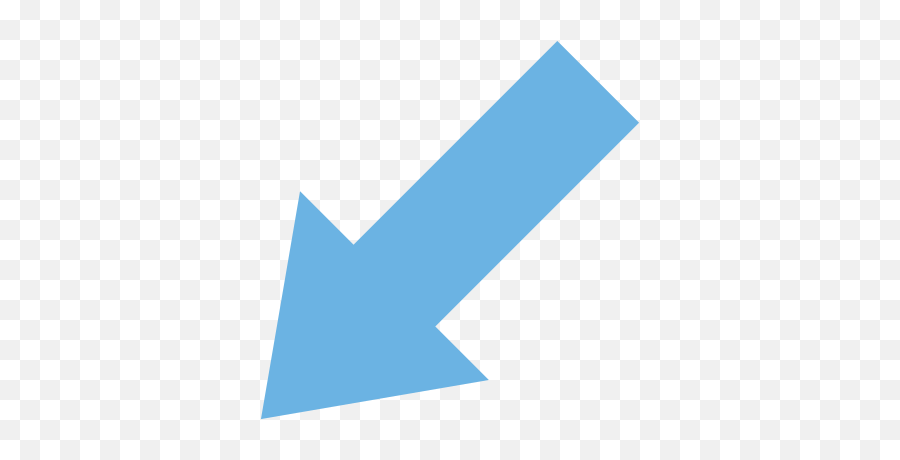 South West Arrow Emoji For Facebook Email Sms - Arrow Pointing South West,Arrow Emojis