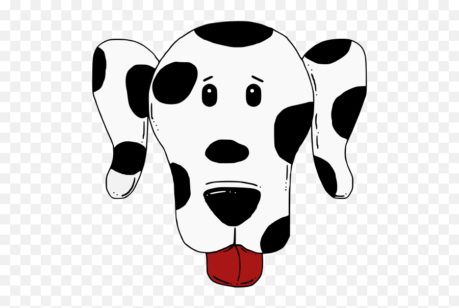 Dalmatian Dog Portrait Vector Graphics - Spotty Dog Clipart Emoji,Pit Bull Emoji