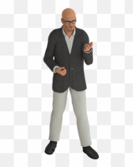 Man Gesture Presentation - Bald Man Png Emoji,Men's Emoji Shirt