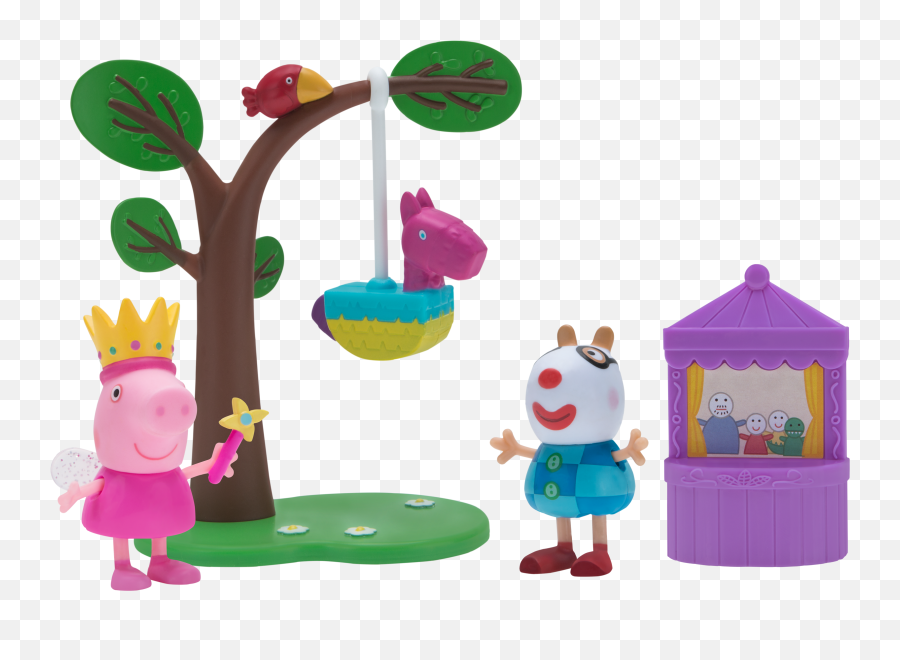 Peppa Pig Birthday Party Playtime Set - Peppa Pig Pinata Party Set Emoji,Pig And Money Bag Emoji