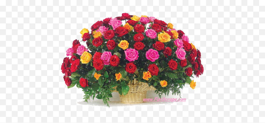 Bouquet Stickers For Android Ios - Flower Arrangement In Basket Gif Emoji,Rose Emoticons