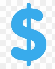 Animated Dollar Sign Clipart - Blue Emoji