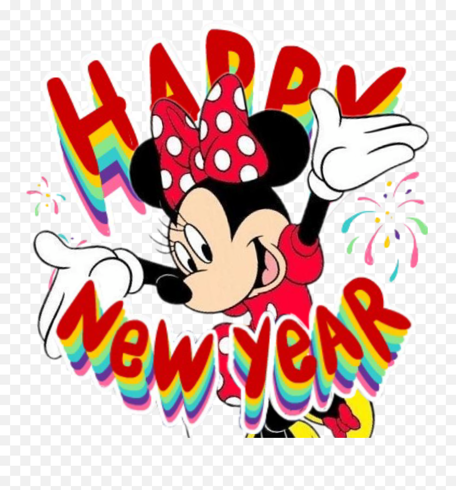 Freetoedit Happynewyear Newyear Minnie Emoji,Happy New Year Emoticons Animated