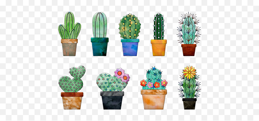 90 Free Desert Plants U0026 Cactus Illustrations - Pixabay Watercolor Cactus Emoji,Succulent Emoji