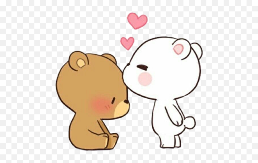 Bears Animals Cute Sticker - Love Cute Cartoon Drawings Emoji,Couple Kissing  Emoji - free transparent emoji 