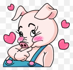 Lulu Pig - Clip Art Emoji,Pigs Emoticons