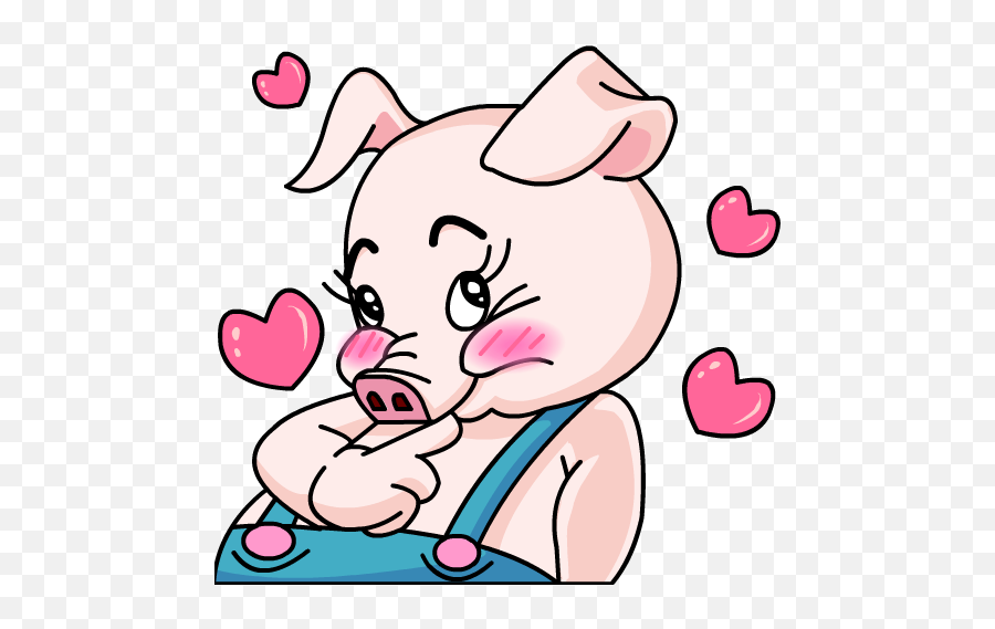 Lulu Pig - Clip Art Emoji,Pigs Emoticons