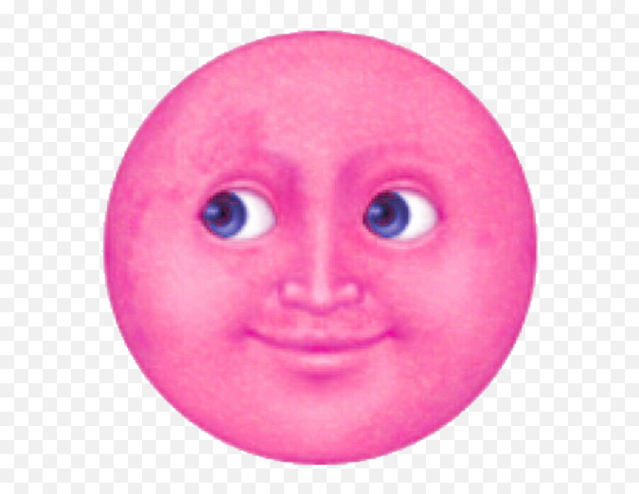 Download Hd Moon Emoji Meme - Pink New Moon Face Emoji,Moon Emoji