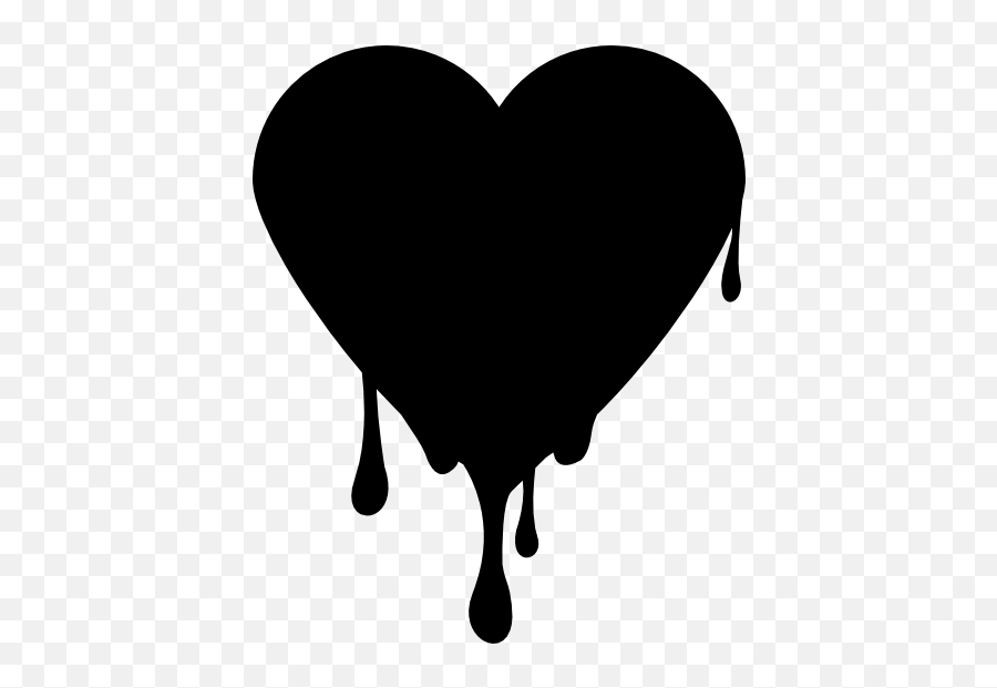 Dripping Heart Sticker - Bloody Heart Emoji,Hairy Heart Emoji