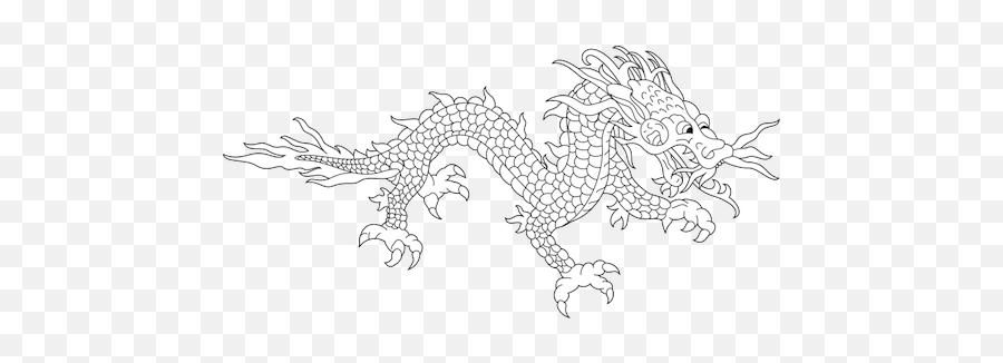 Eastern Dragon 2 - Chinese Dragon Drawing Horizontal Emoji,Fairy Tail Emoji