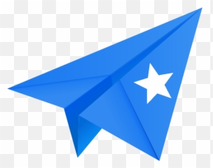 And Trending Somalia Stickers - Paper Plane Png Blue Emoji