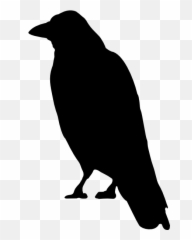 Crow Clipart Black And White - Printable Crow Silhouette Emoji,Crow Emoji