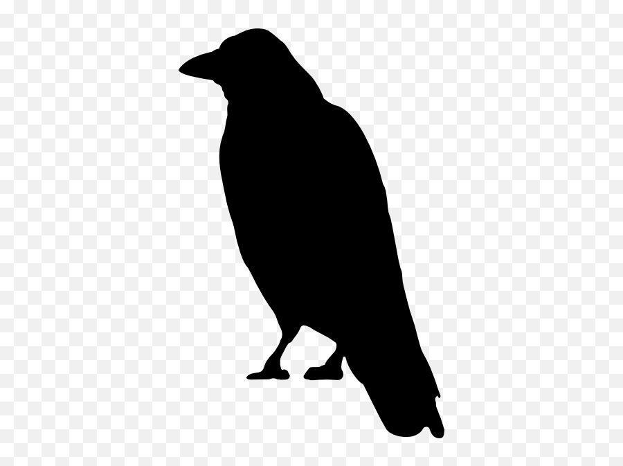 Crow Clipart Black And White - Printable Crow Silhouette Emoji,Crow Emoji