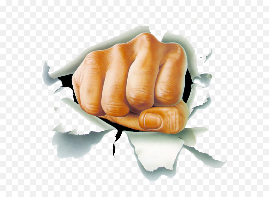 Fist Through The Wall - Fist Punching Through Paper Emoji,Fist Punch Emoji