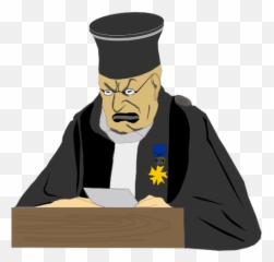 Judge At Work Vector Drawing - Supreme Court Of India Judges Cartoony Emoji