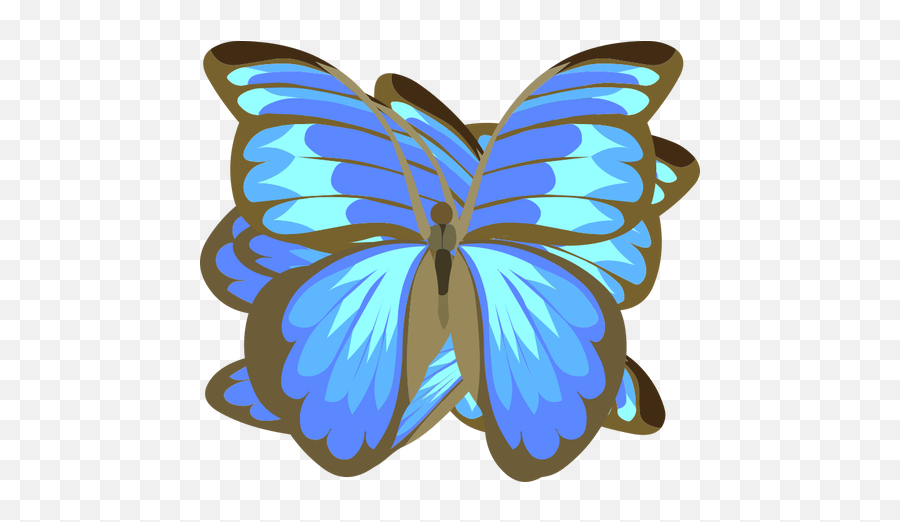 Mavi Kelebek Çizim Emoji,Butterfly Emoji