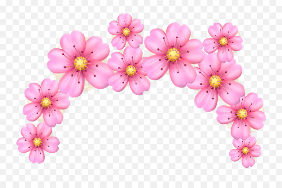 Download Pink Flower Crown Emoji Pinkfloweremojicrown - Transparent Emoji Flower Crown,Pink Flower Emoji