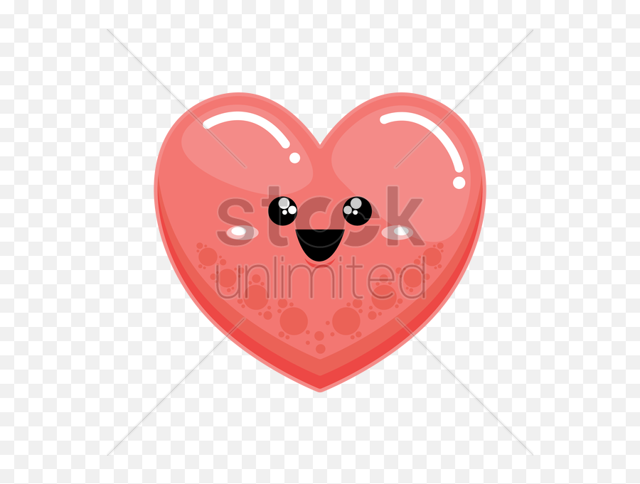 Free Cute Character Design Vector Image - Heart Emoji,Cute Heart Emoticon