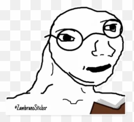 Wojak Stickers For Whatsapp - Bottomless Pit Dumb Meme Emoji