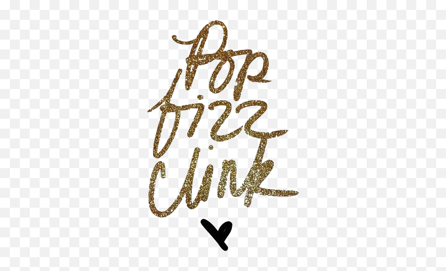Pop Fizz Clink - Calligraphy Emoji,Champagne Pop Emoji