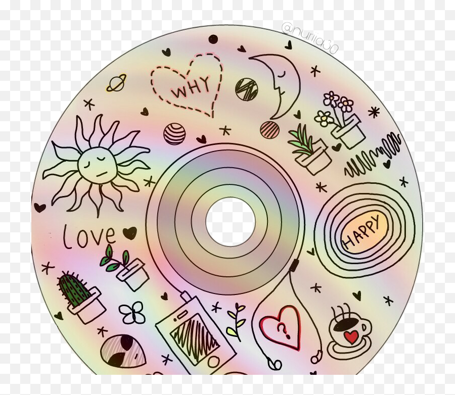 Cd Vaporwave Tumblr Holographic - Transparent Cd Emoji,Cd Emoji