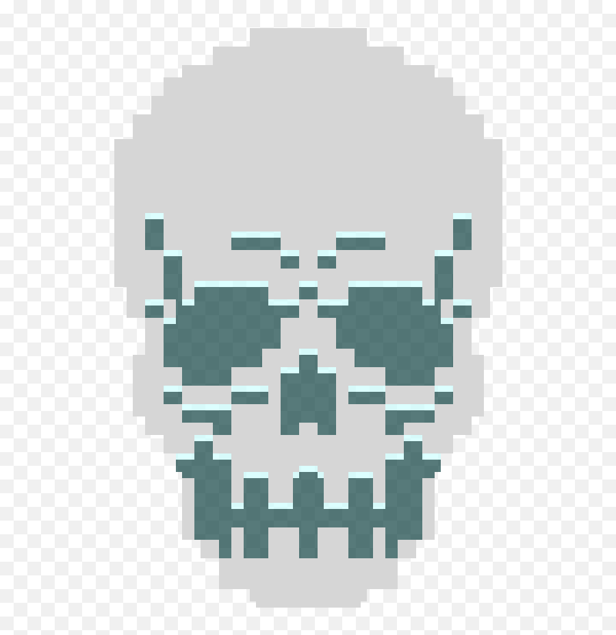 Download Ghastly Skull - Pixel Art Skull Png Emoji,Skull Emoticon