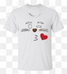 Emoji T Shirt Halloween Costume Cat Heart Kiss Wink Yellow