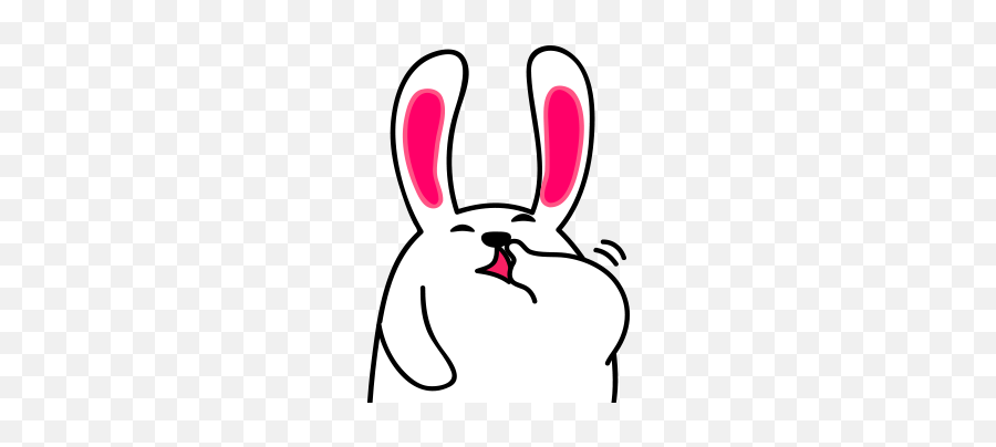 Lovely Rabbit Emoji By Phuong Hoang Co - Clip Art,Left Ear Emoji