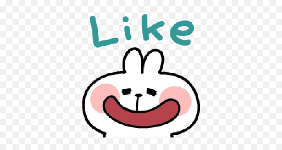 Spoiled Rabbit A Word Emoji Whatsapp Stickers - Stickers Cloud Happy,Word Emoji