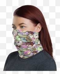 New Yummy Donuts Protective Face - Neck Gaiter Emoji